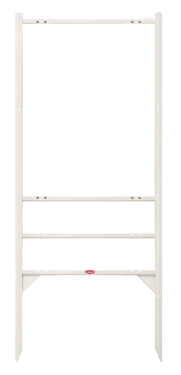 Angle Iron Frame with Two Rider Inserts and 58 legs, 30h x 24w, White